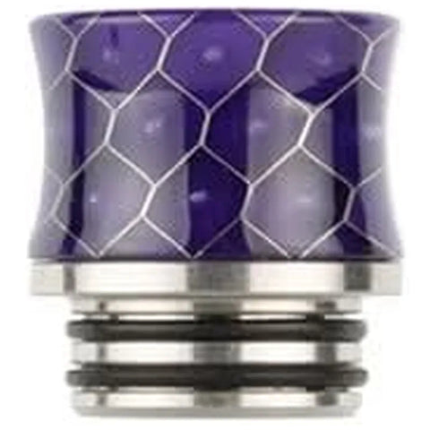 810 Metal Base Fluted Cobra Resin Drip Tip Purple