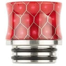 810 Metal Base Fluted Cobra Resin Drip Tip Red