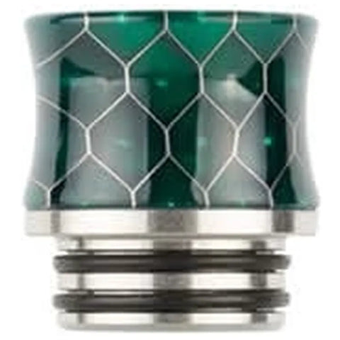 810 Metal Base Fluted Cobra Resin Drip Tip Teal