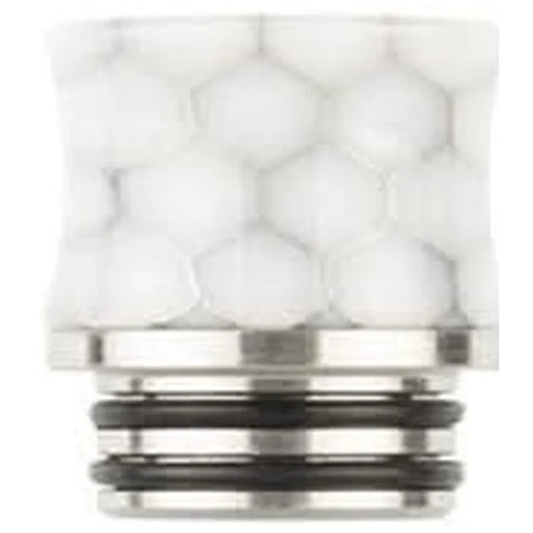 810 Metal Base Fluted Cobra Resin Drip Tip White