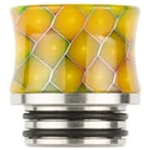 810 Metal Base Fluted Cobra Resin Drip Tip Yellow