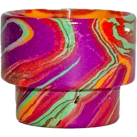 810 rainbow marble resin drip tip on clear background
