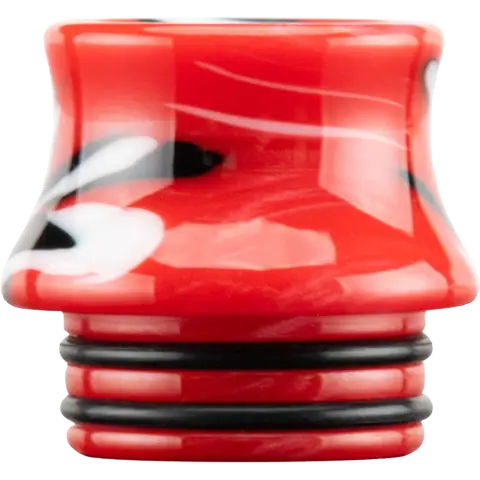 810 red mixed resin drip tip on clear background