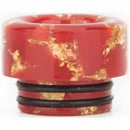 810 Resin Drip Tip Gold Flake Red