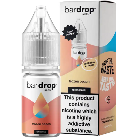 Bar Drop Salts 10ml E-Liquids Frozen Peach