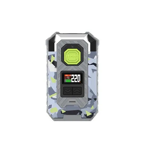 Camo Blue Vaporesso Armour Max Mod on white background