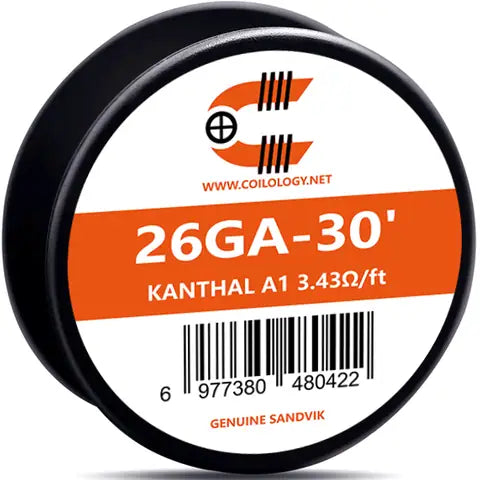 coilology sandvik round wire 30ft spools resistance wire image 26ga ka1 on white background