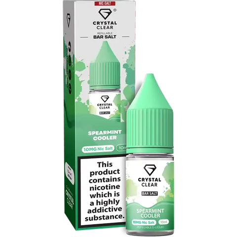 Crystal Clear Nic Salts 10ml Spearmint Cooler