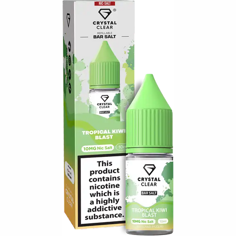 Crystal Clear Nic Salts 10ml Tropical Kiwi Blast