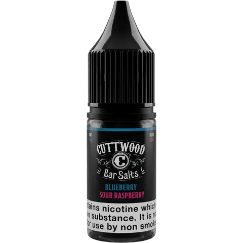 Cuttwood Bar Salts 10ml Nic Salt Blueberry Sour Raspberry Disposable Juice Bottle On Clear Background