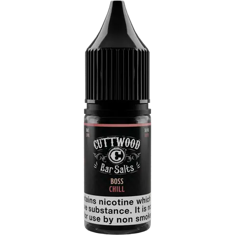 Cuttwood Bar Salts 10ml Nic Salt Boss Chill Disposable Juice Bottle On Clear Background