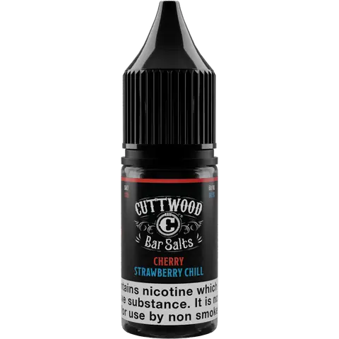 Cuttwood Bar Salts 10ml Nic Salt Cherry Strawberry Chill Disposable Juice Bottle On Clear Background