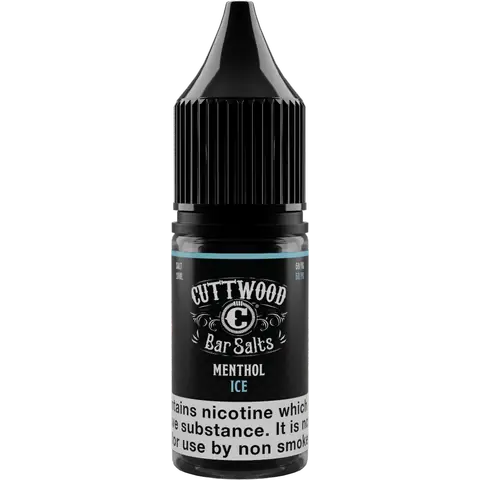 Cuttwood Bar Salts 10ml Nic Salt Menthol Ice Disposable Juice Bottle On Clear Background