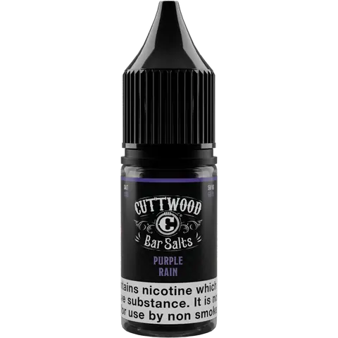 Cuttwood Bar Salts 10ml Nic Salt Purple Rain Disposable Juice Bottle On Clear Background