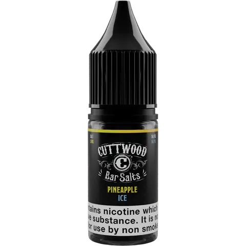 Cuttwood Bar Salts 10ml Nic Salt Pineapple Ice Disposable Juice Bottle On Clear Background