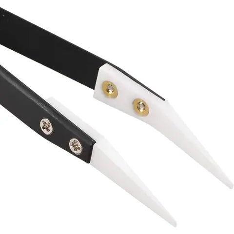 diy ceramic tweezers curved style on white background