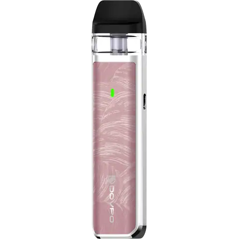 Dovpo Ayce Mini Pod Nacre Pink Looking At Side View On Clear Background 