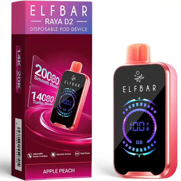 Elf Bar Raya D2 20000 Disposable Vape Kit Apple Peach