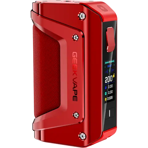 geekvape aegis legend 3 red mod on clear background