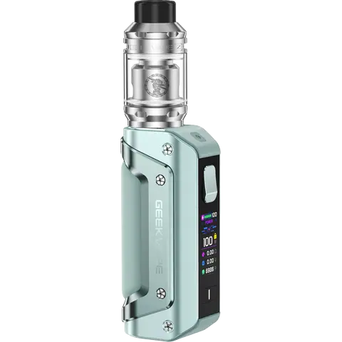 geekvape aegis solo 3 vape kit green on clear background