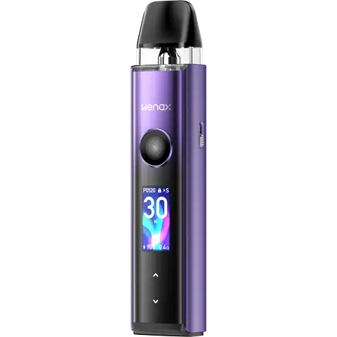 geekvape wenax q pro pod vape kit luminous purple on clear background