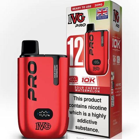 IVG Go Pro 12 Vape Pod Kit Sour Cherry Watermelon