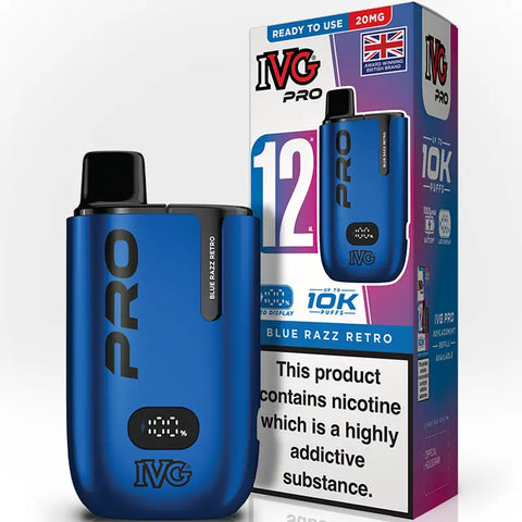 IVG Go Pro 12 Vape Pod Kit Blue Razz Retro