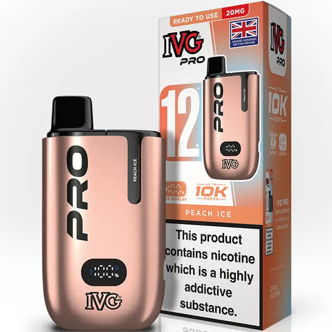 IVG Go Pro 12 Vape Pod Kit Peach Ice