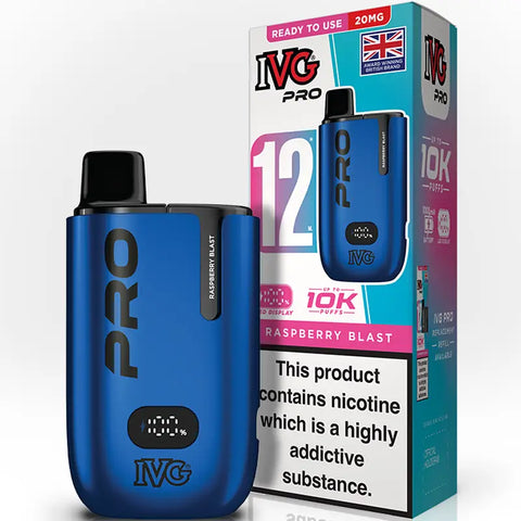 IVG Go Pro 12 Vape Pod Kit Raspberry Blast