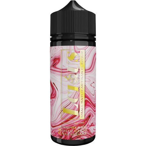 lcoius raspberry white choco chessecake 100ml shortfill on clear background