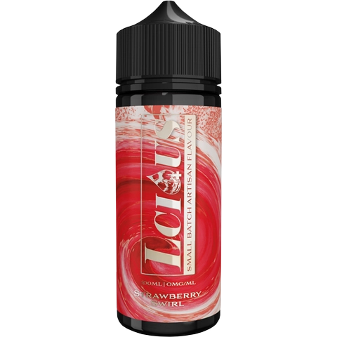 lcoius strawberry swirl 100ml shortfill on clear background