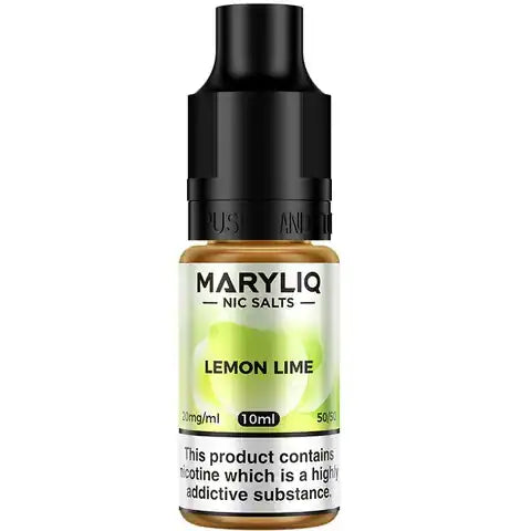 Lost Mary MaryLiq Lemon Lime Nic Salt E-Liquids on white background.