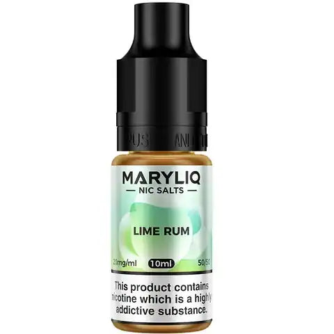Lost Mary MaryLiq Lime Rum Nic Salt E-Liquids on white background.