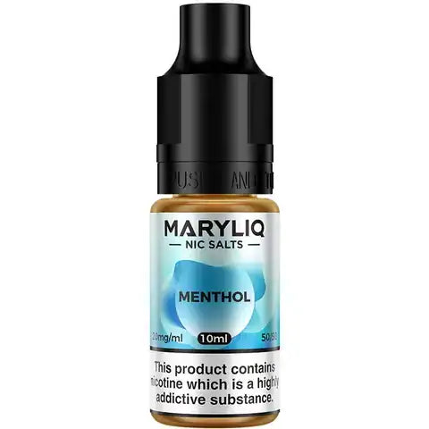 Lost Mary MaryLiq Menthol Nic Salt E-Liquids on white background.