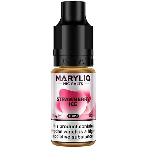Lost Mary MaryLiq Strawberry Ice Nic Salt E-Liquids on white background.