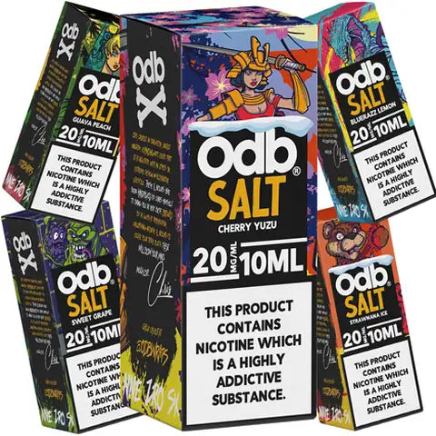 ODB salts bottle boxes on a white background