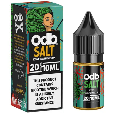 ODB Salts kiwi watermelon bottle and box on white background