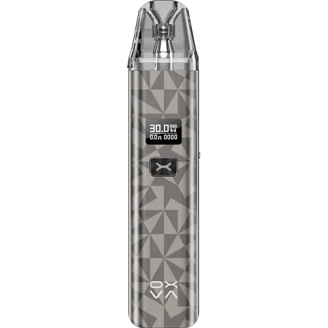 oxva xlim classic edition pod vape kit gunmetal on clear background