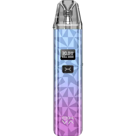 oxva xlim classic edition pod vape kit pink blue on clear background