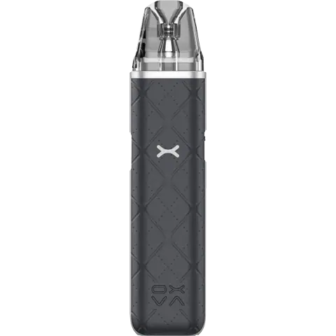 oxva xlim go pod vape kit in grey colour on clear background