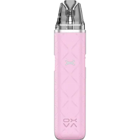 oxva xlim go pod vape kit in pink colour on clear background