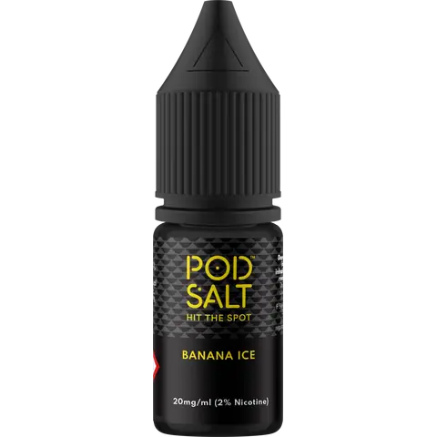 Pod Salt Core 10ml Nic Salts Banana Ice Flavour In Clear Background