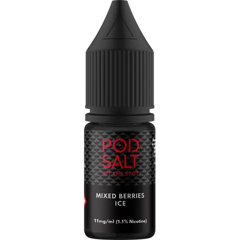 Pod Salt Core 10ml Nic Salts Mixed Berries Ice Flavour In Clear Background