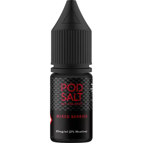 Pod Salt Core 10ml Nic Salts Mixed Berries Flavour In Clear Background