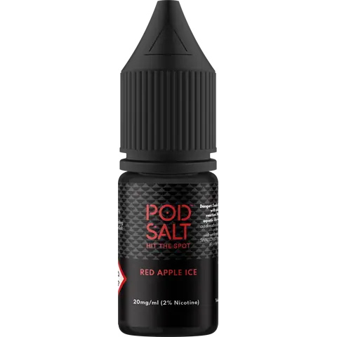 Pod Salt Core 10ml Nic Salts Red Apple Ice Flavour In Clear Background