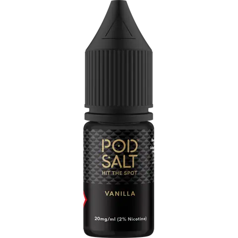 Pod Salt Core 10ml Nic Salts Vanilla Flavour In Clear Background