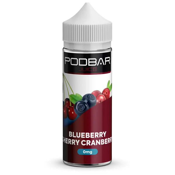 Kingston Podbar Juice 100ml Shortfill 50/50 Blueberry Cherry Cranberry