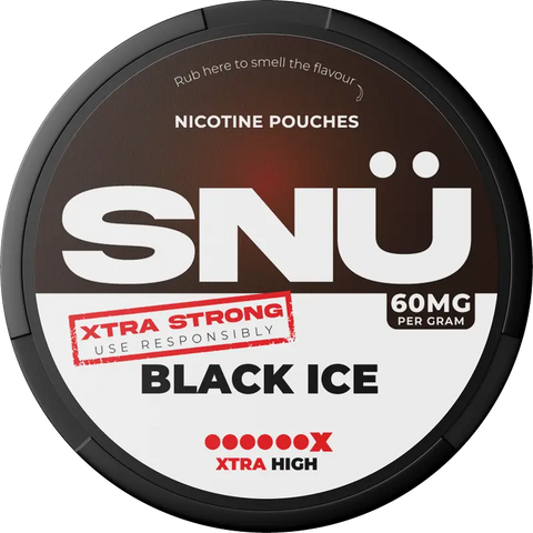 SNÜ Black Ice 60mg Nicotine Pouches By Bar Juice