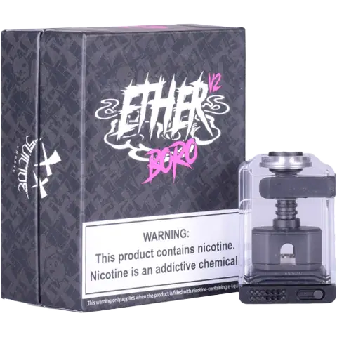 ether v2 boro tank by suicide mods and vaping bogan black kit