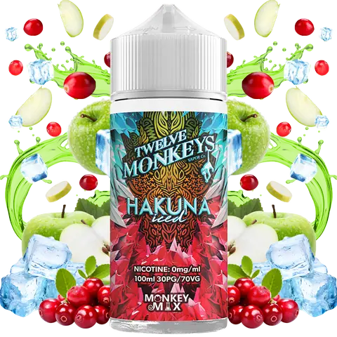 Twelve Monkeys 100ml Shortfill Vape Juice | Fruity & Iced Flavour Twelve Monkeys 100ml Shortfill Vape Juice | Fruity & Iced Flavour